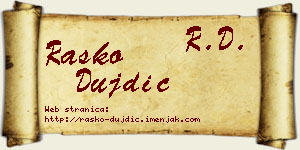 Raško Dujdić vizit kartica
